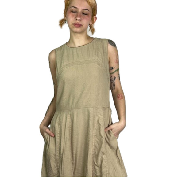 Michael  Kors Sleeveles Linen Dress - Picture 1 of 13